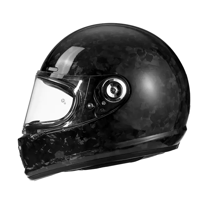 Capacete de motocicleta de rosto inteiro de fibra de carbono 68 DOT Capacete de motocross padrão