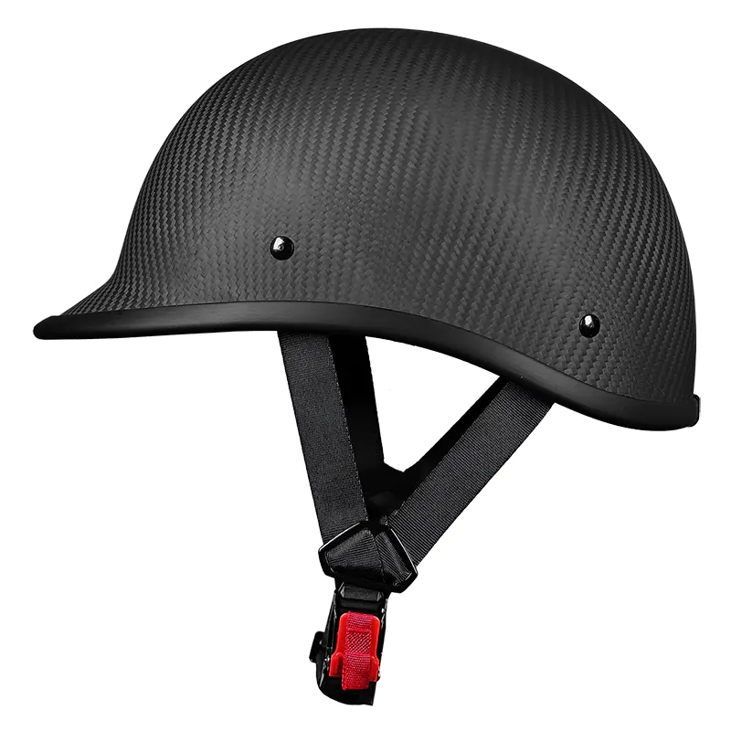 Capacete de motocross retrô de fibra de carbono 901 meia face