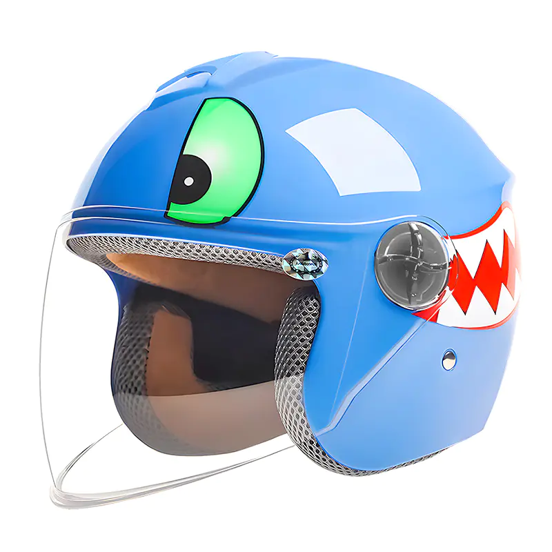 Capacete de motocicleta de rosto aberto com padrão de desenho animado 701 ABS Capacete de motocross