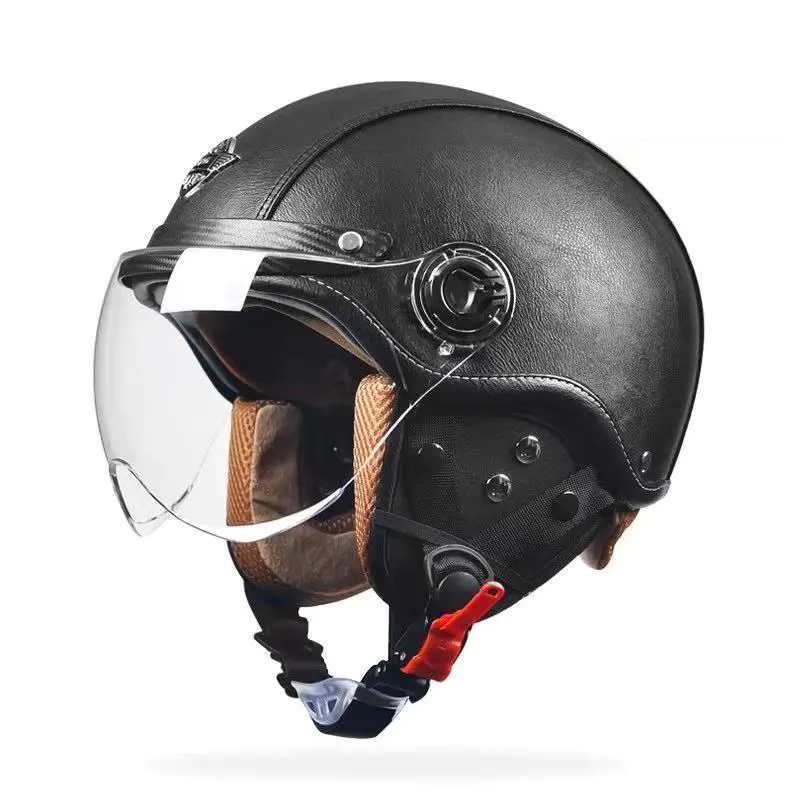 FG02 Segurança Certificada Retro Meia Face Capacete de Motocicleta ABS Capacete de Motocross
