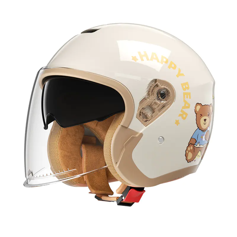 B08 Capacete de motocicleta de rosto aberto com viseiras duplas Capacete de motocross para passeios de rua