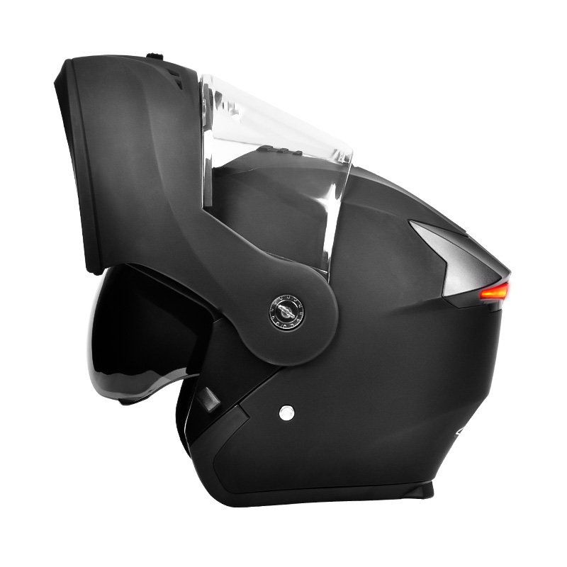 107 LED Luz Traseira de Segurança Capacete de Motocicleta Viseiras Duplas Flip Up Capacete