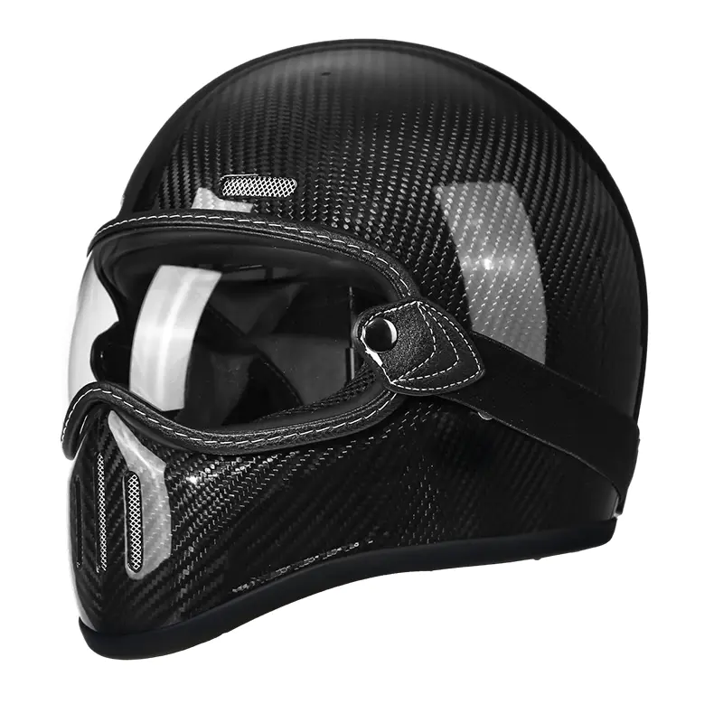 Capacete de motocross de fibra de carbono MT801 para rosto inteiro