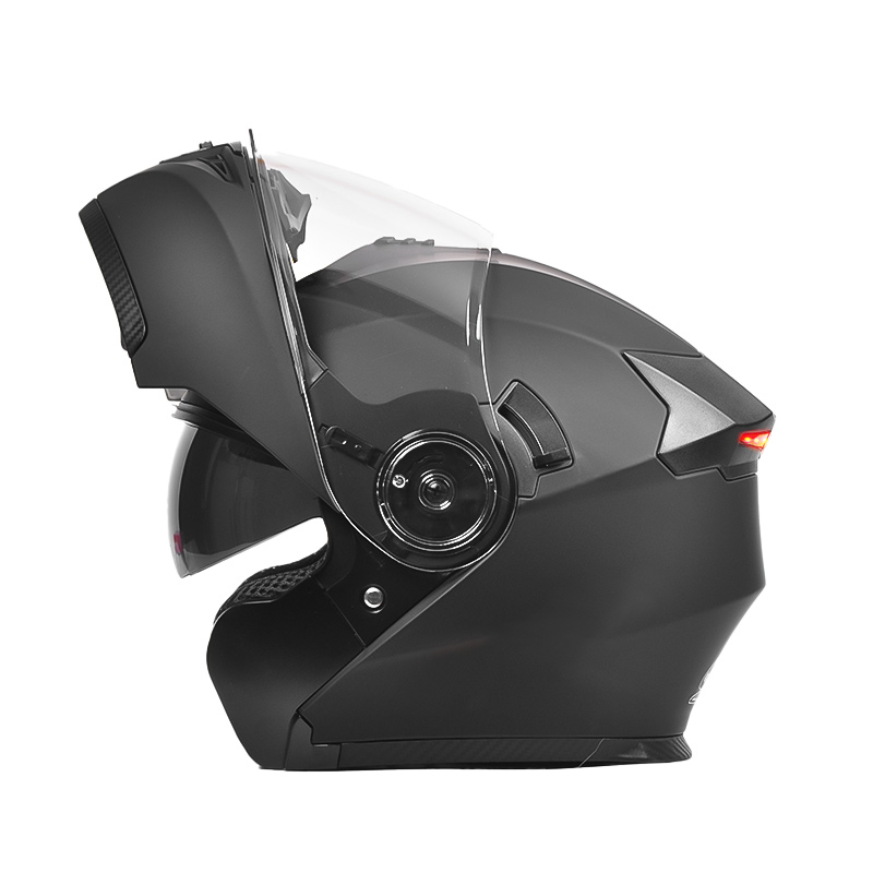 Capacete de motocicleta com luz traseira de segurança 108 LED Capacete flip up certificado DOT