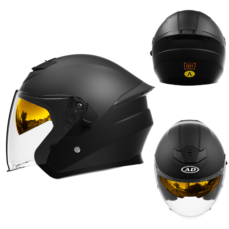 601 DOT Certified Viseiras Duplas Capacete de Motocicleta de Rosto Aberto ABS Capacete de Motocross