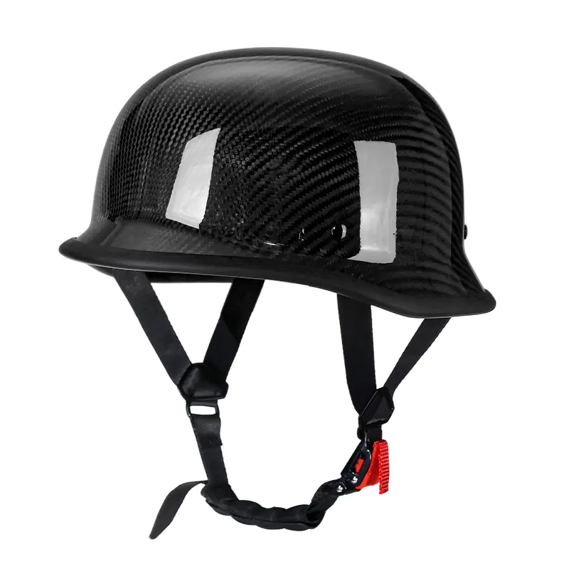 Capacete retrô de fibra de carbono M35 para motocicleta Motocross meio rosto